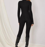 Plus Mock Neck Jumpsuit