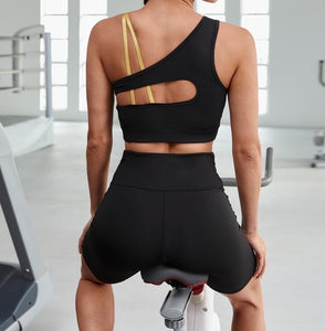 Asymmetrical Neck Sports Bra