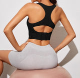 Cut Out Racer Back Sports Bra