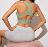 Cut Out Racer Back Sports Bra