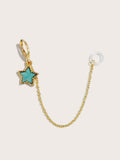 2pc Star Charm Bluetooth Headset Anti-Lost Earrings