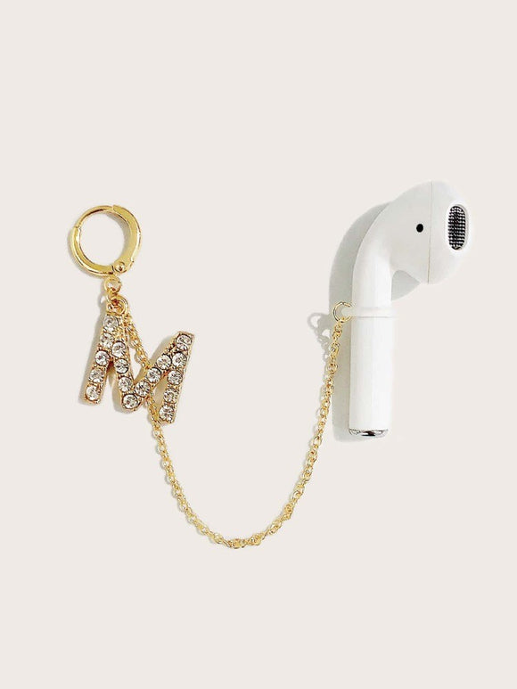 2pc Letter Charm Bluetooth Headset Anti-Lost Earrings