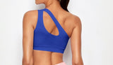 One Shoulder Cut Out Sports Bra