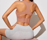 Cut Out Racer Back Sports Bra