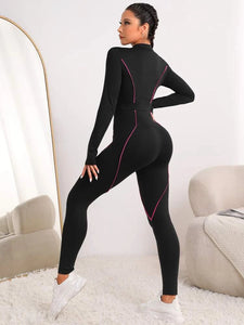 Mock Neck Sports Jumpsuit